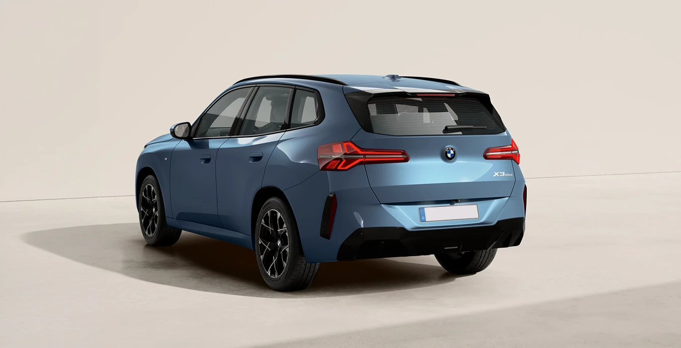 BMW X3 20d xDrive II trasera azul | Crazy Renting