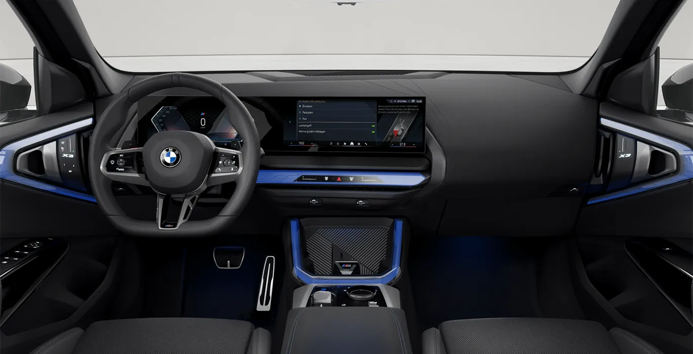 BMW X3 20d xDrive interior delantera | Crazy Renting