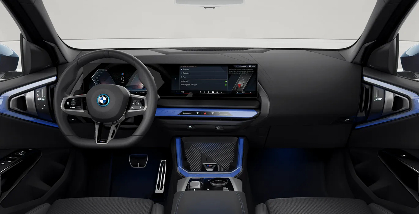 BMW X3 30e xDrive interior delantera | Crazy Renting
