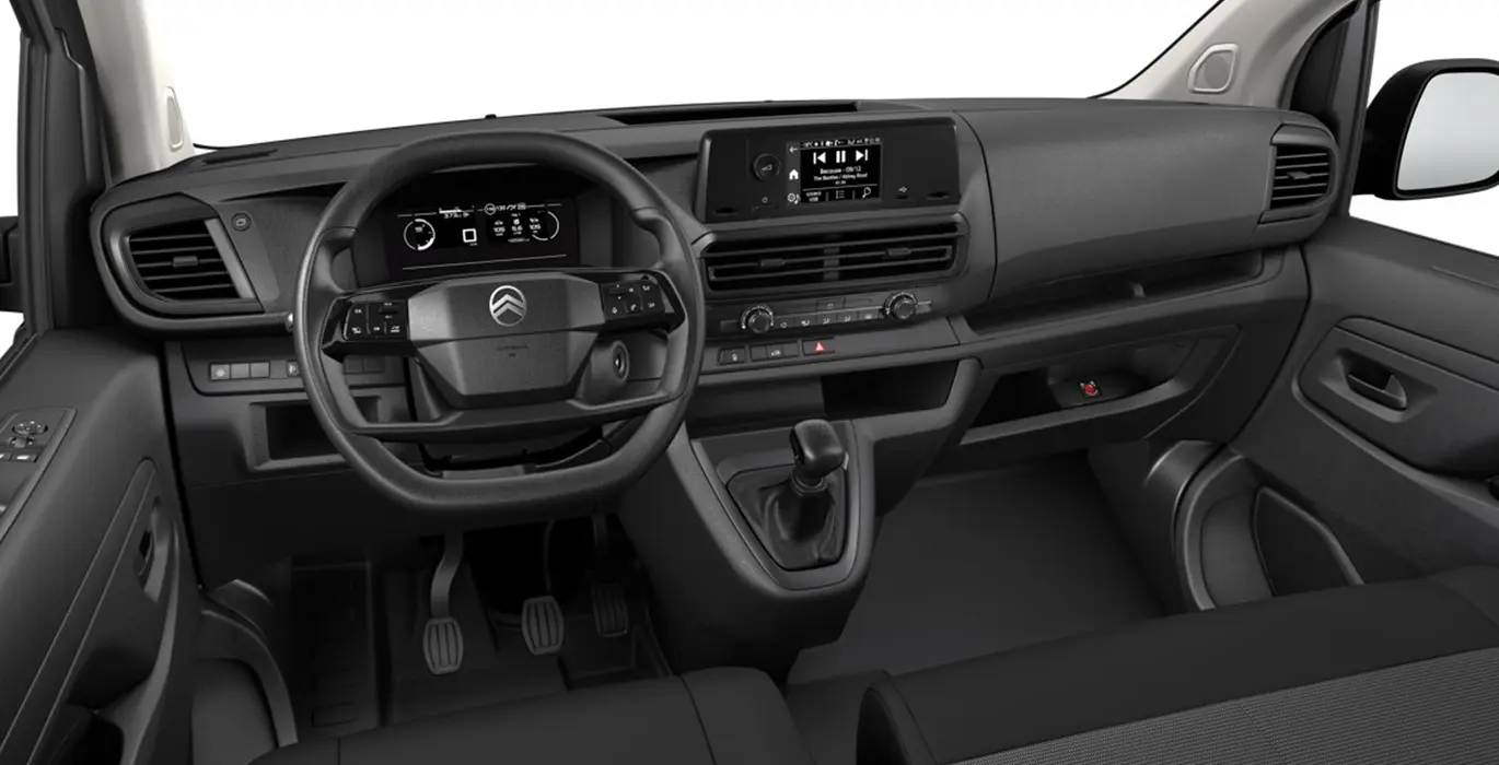 CITROEN Jumpy Furgón Talla M BlueHDi 120 S&S 4 CITROEN Jumpy Furgon Talla M BlueHDi SS interior delantera | Crazy Renting