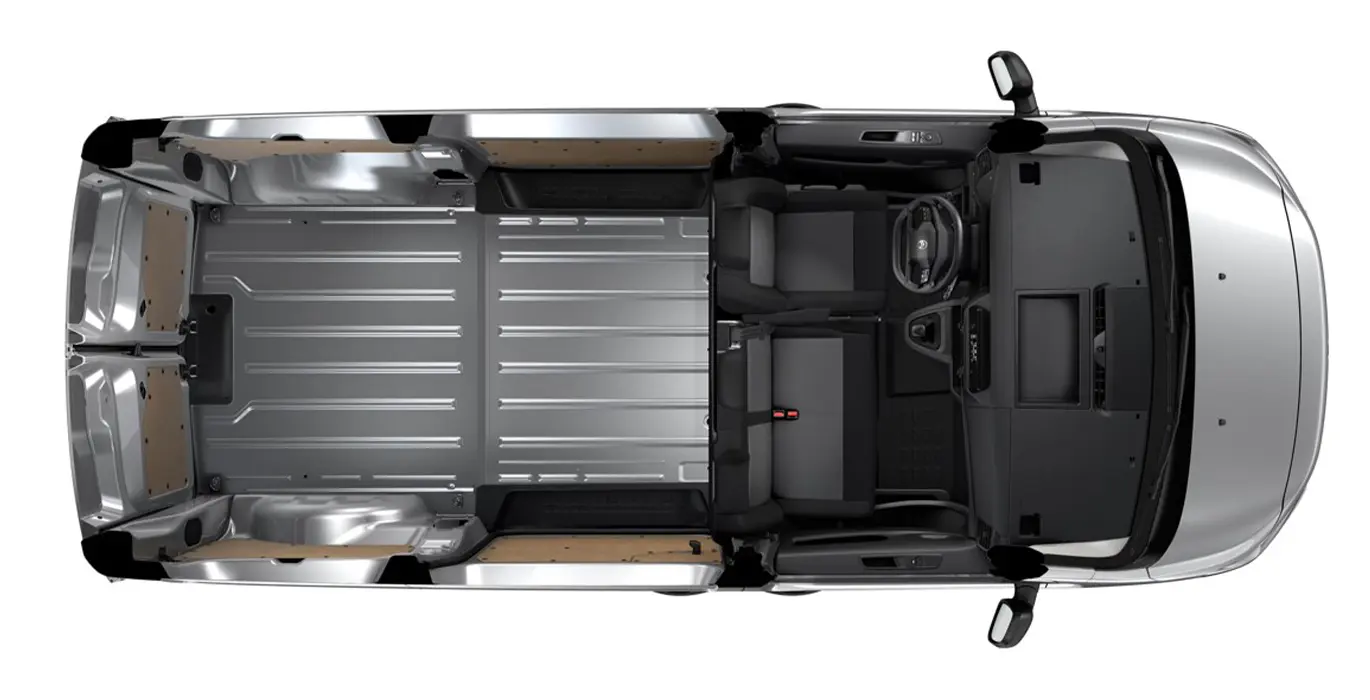 CITROEN Jumpy Furgón Talla M BlueHDi 120 S&S 6 CITROEN Jumpy Furgon Talla M BlueHDi SS interior trasera | Crazy Renting