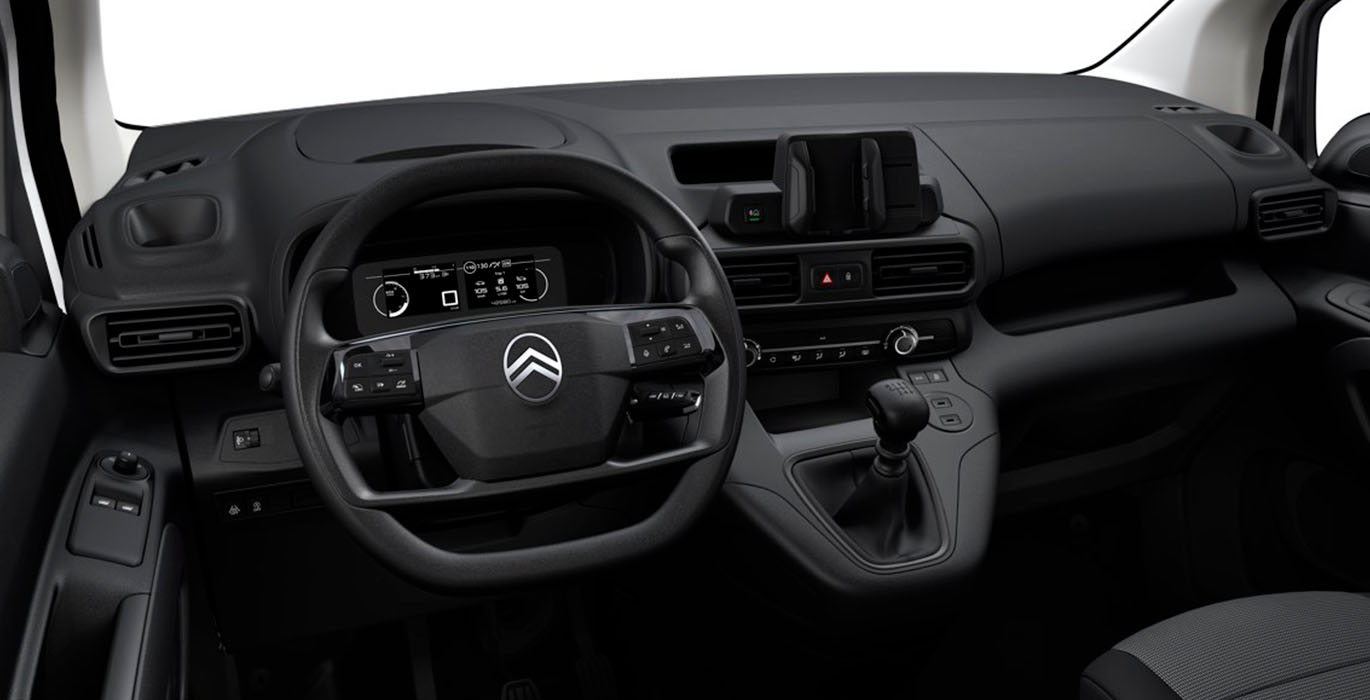CITROEN BERLINGO Talla M BlueHDi 4 Citroen Berlingo Talla M BlueHDi 100 VAN interior delantera | Crazy Renting