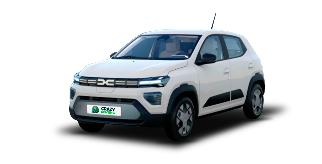 Dacia Spring Expression Electric 33kW 45CV sin fondo principal crazy | Crazy Renting