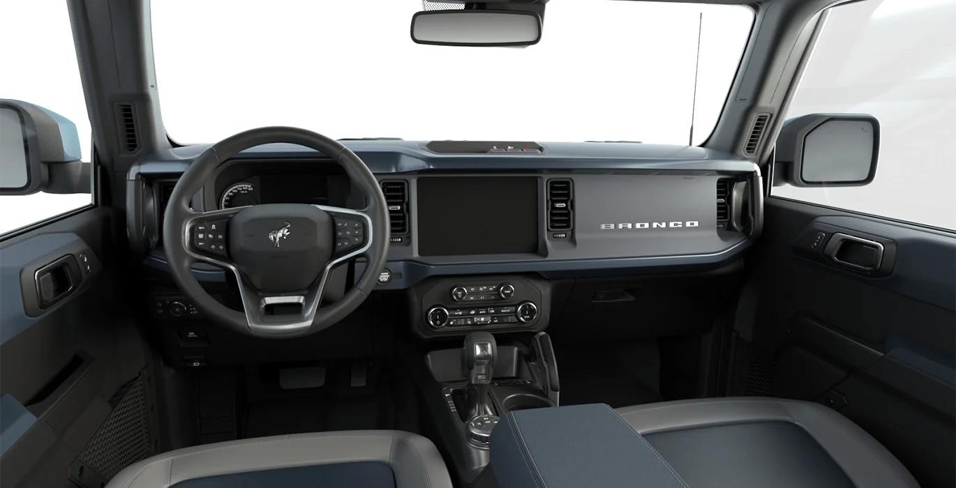 FORD Bronco Outer Banks 2.7 EcoBoost V6 335CV interior delantera | Crazy Renting