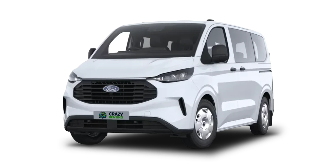 FORD TRANSIT CUSTOM Kombi 2.0 EcoBlue 100kW 320 L1 Trend 1 FORD TRANSIT CUSTOM Kombi 2.0 EcoBlue 100kW 320 L1 Trend sin fondo principal crazy | Crazy Renting