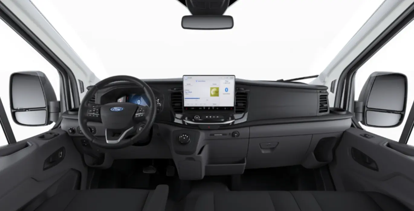FORD Transit Kombi 350 L3 Trend EcoBlue 130cv Auto FWD interior delantera | Crazy Renting