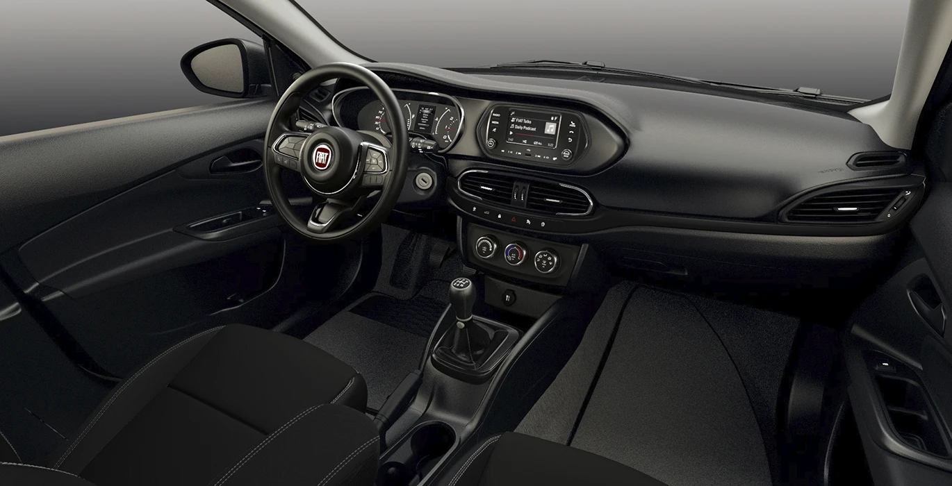 Fiat Tipo Sedán 1.6 Diésel 96kW (130CV) 4 Fiat Tipo Sedan 1.6 Diesel 96kW 130CV interior delantera | Crazy Renting