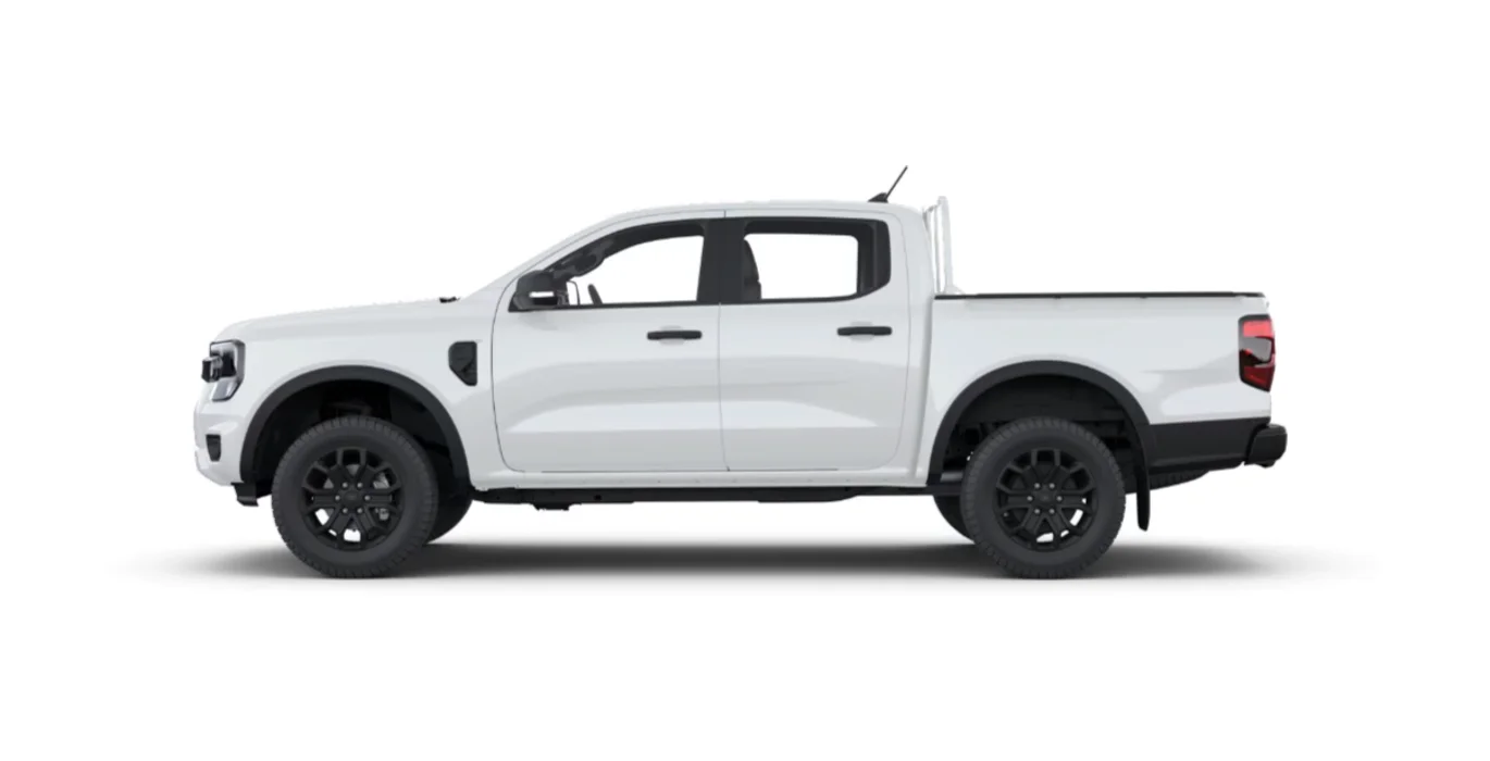 Ford Ranger XLT Doble Cabina 3.0 EcoBlue V6 240CV Automático 3 Ford Ranger 3.0 Ecoblue V6 E awd Doble Cabina XLT Automatico lateral blanco | Crazy Renting