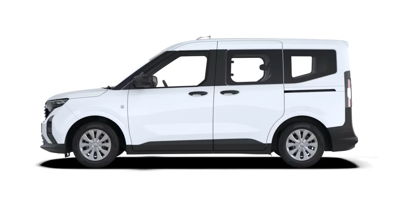 Ford Tourneo Courier Kombi Ecoboost 1.0 125CV lateral blanco | Crazy Renting
