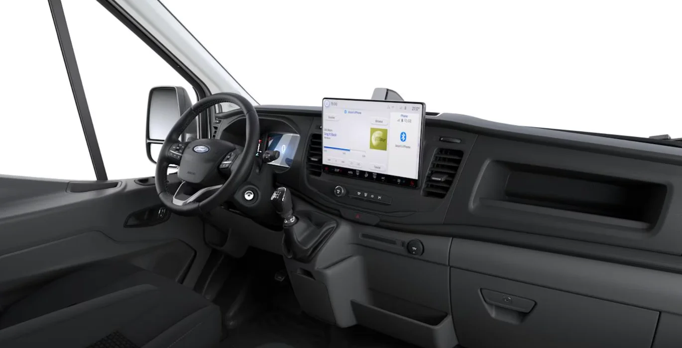 Ford Transit 350 L3 Trend N1 EcoBlue 96kW FWD interior delantera | Crazy Renting