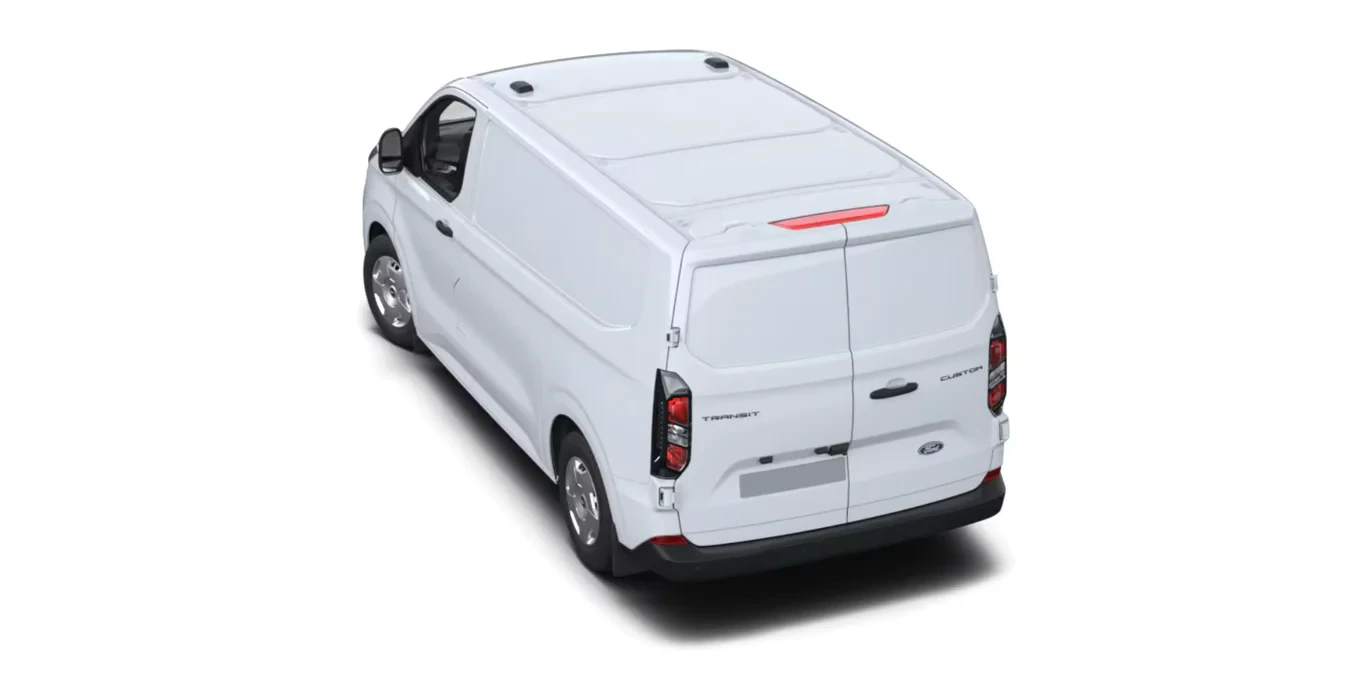 Ford Transit Custom Van 2.0 Ecoblue 100kW 280 L1 Trend trasera blanco | Crazy Renting