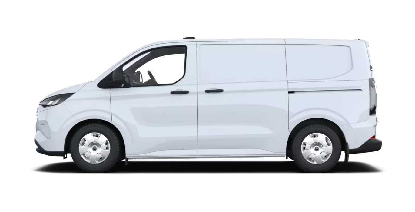 Ford Transit Custom Van 2.5 Duratec PHEV 171kW 320 L1 Trend lateral blanco | Crazy Renting
