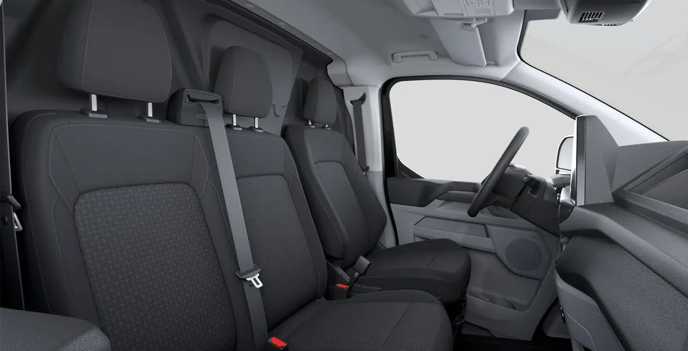 Ford Transit Custom Van 320L1 BEV Trend 136cv AT interior trasera | Crazy Renting