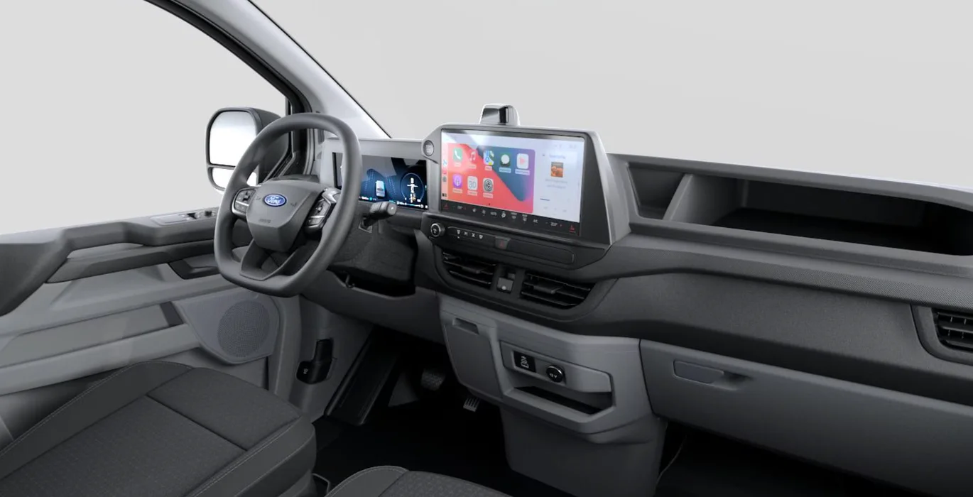 Ford Transit Kombi 2.5 Duratec PHEV 171 340 L1 Trend interior delantera | Crazy Renting
