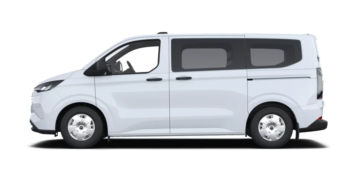 Ford Transit Kombi 2.5 Duratec PHEV 171 340 L1 Trend lateral blanco | Crazy Renting