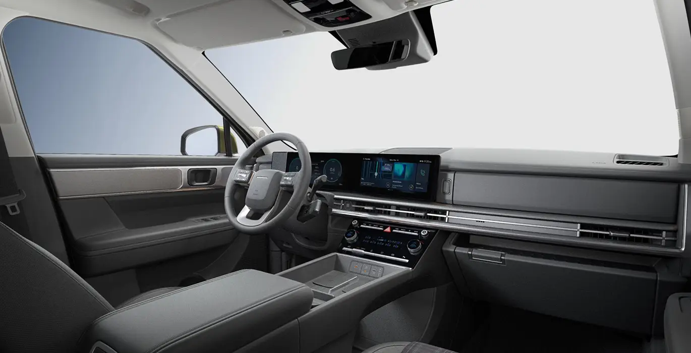 Hyundai Santa Fe 1.6 T GDI Maxx PHEV 252CV 4x4 6AT interior delantera | Crazy Renting