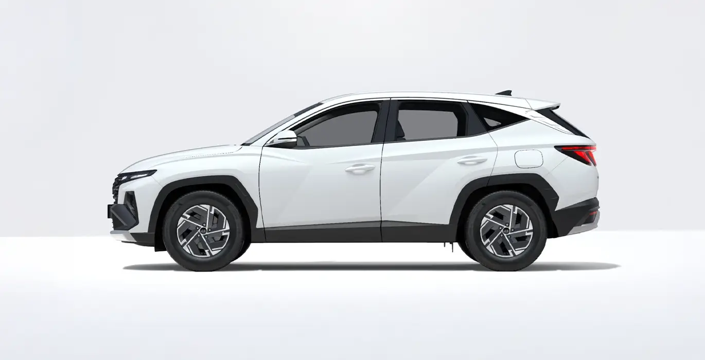 Hyundai Tucson 1.6T 239CV HEV AT Klass blanco lateral | Crazy Renting