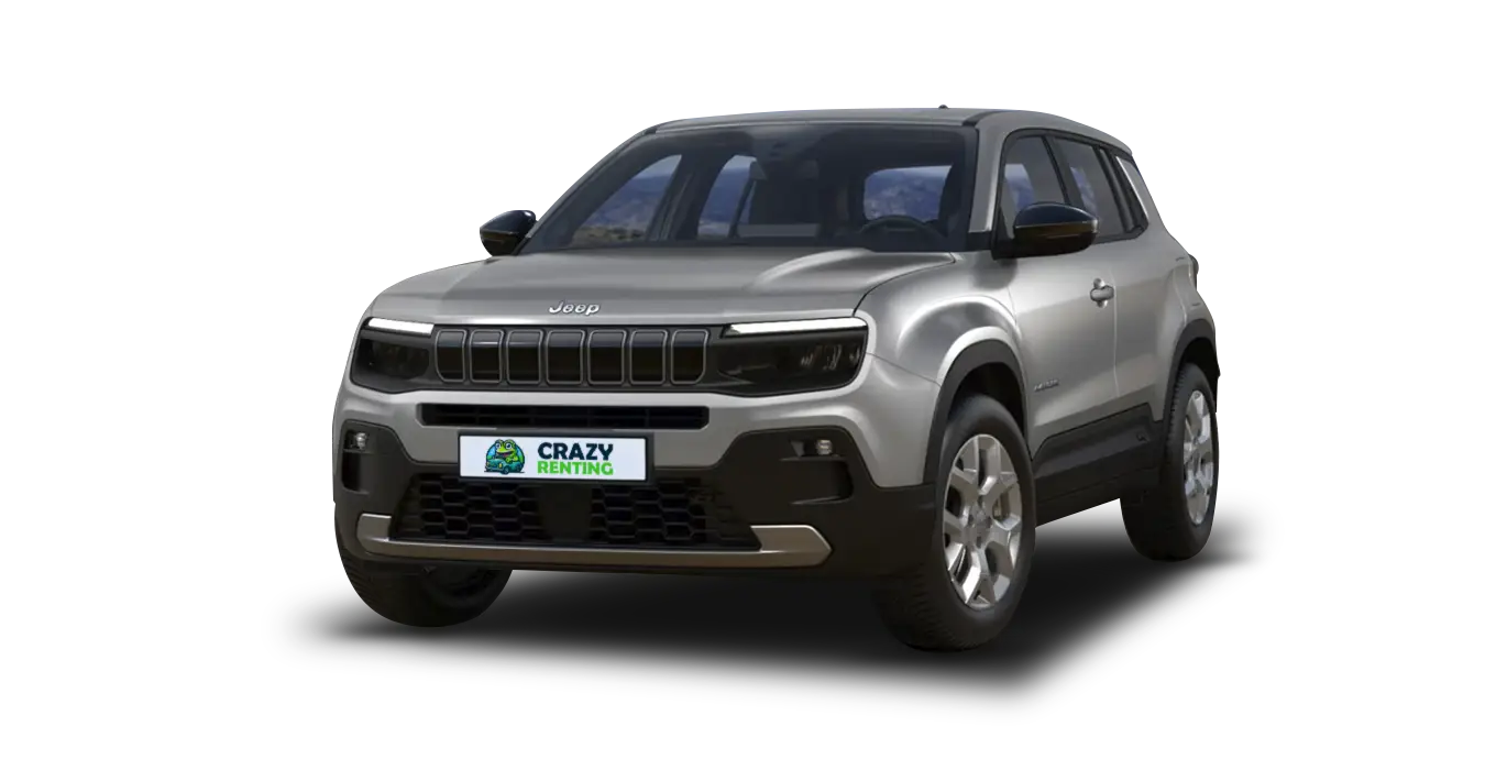 JEEP AVENGER E HYBRID ALTITUDE gris sin fondo principal crazy | Crazy Renting