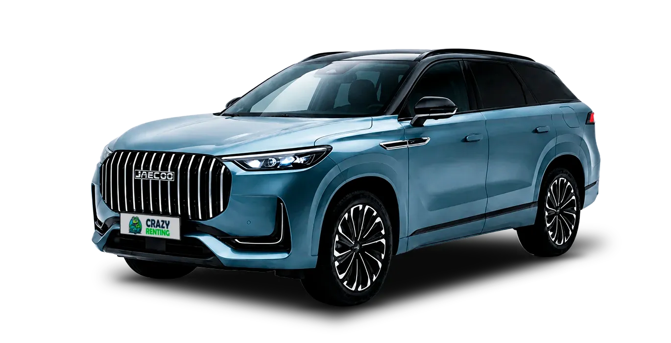 Jaecoo 8 PHEV Exclusive 1.5 TGDI 3DHT AWD 7p. sin fondo principal crazy | Crazy Renting