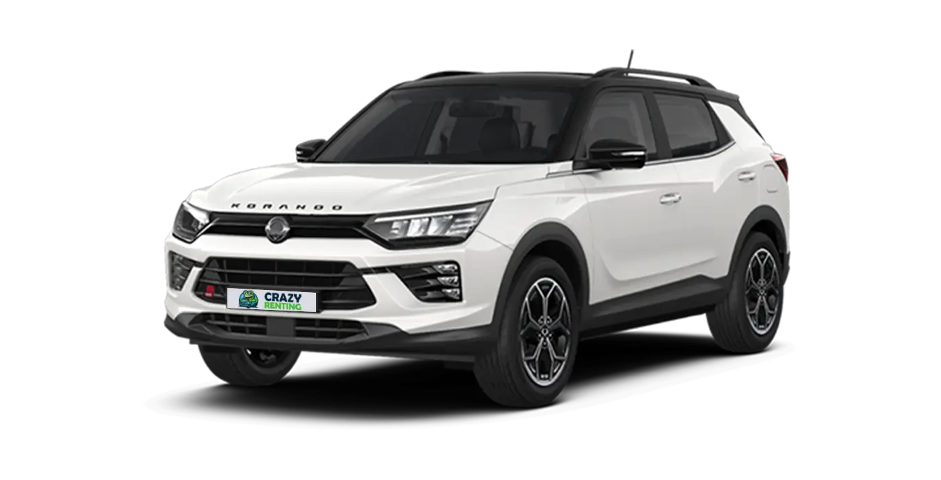KGM Korando G15 Urban Plus 4x2 blanco sin fondo principal crazy | Crazy Renting