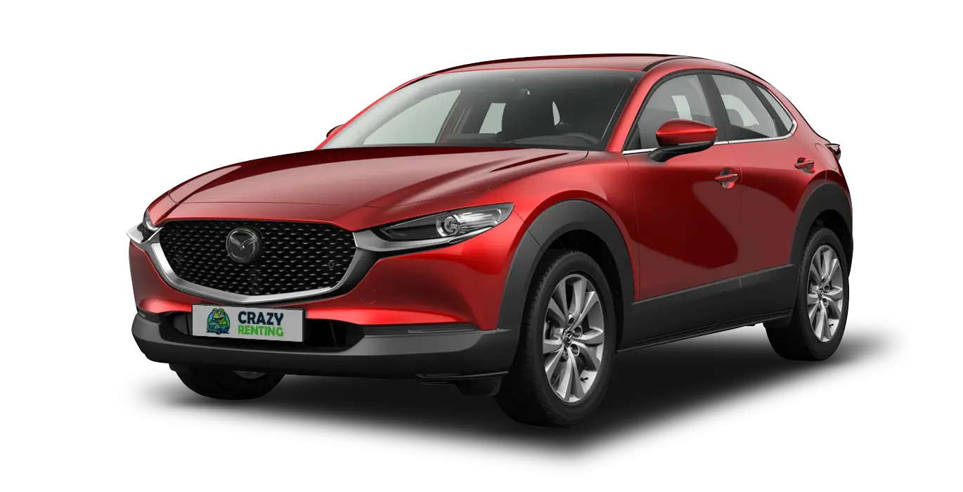 MAZDA CX 30 2.5L e SYACTIV G MHEV 103kW AT Centre line sin fondo principal rojo crazy | Crazy Renting