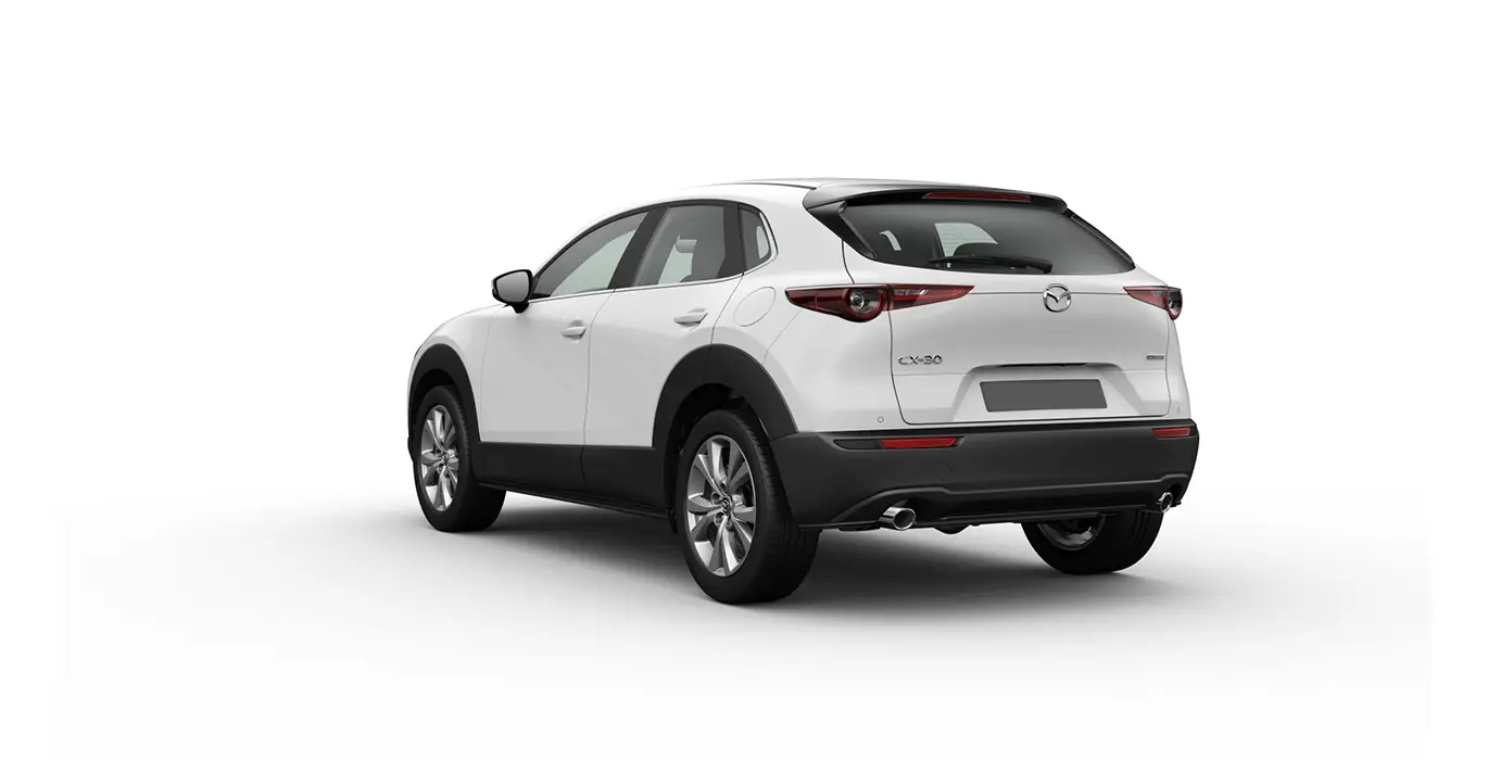 MAZDA CX 30 2.5L e SYACTIV G MHEV 103kW AT Centre line trasera blanco | Crazy Renting