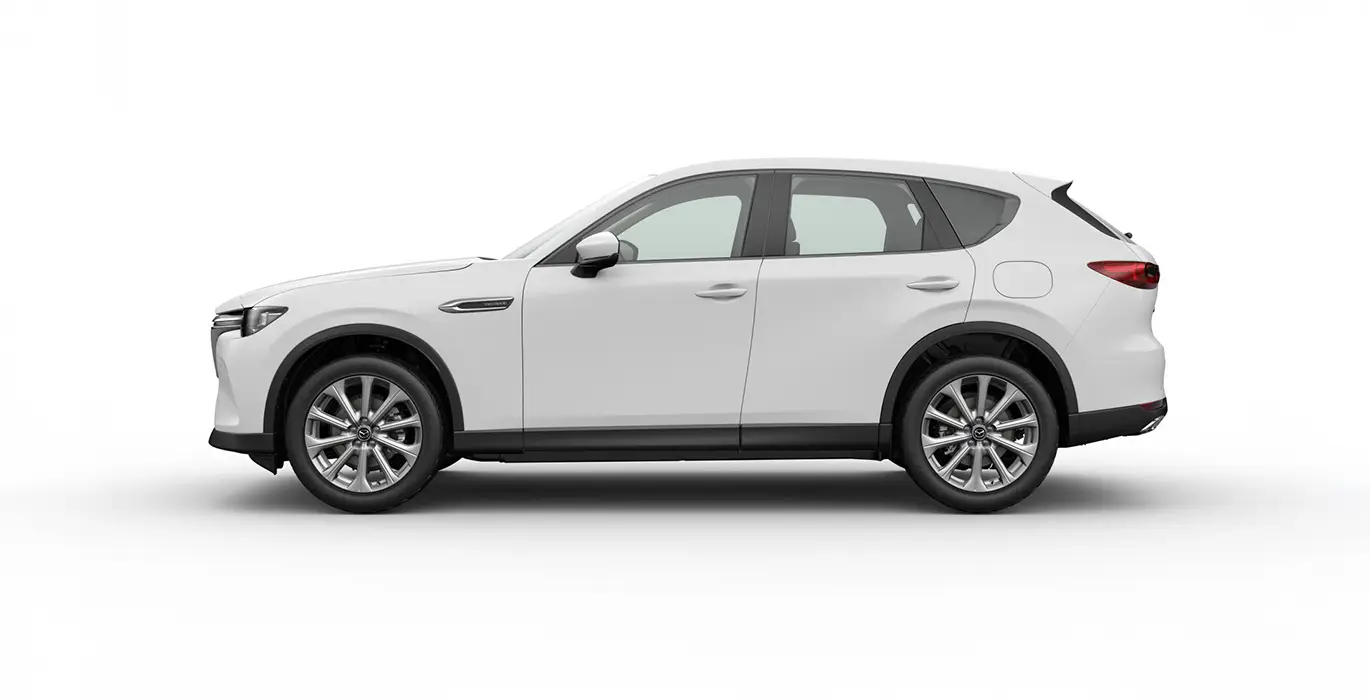 MAZDA CX 60 e Skyactiv D MHEV 147kW RWD 8AT Exclus. Line blanco lateral | Crazy Renting
