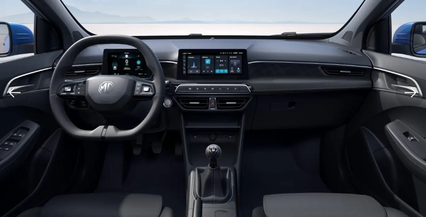 MG 3 1.5 Comfort interior delantera | Crazy Renting