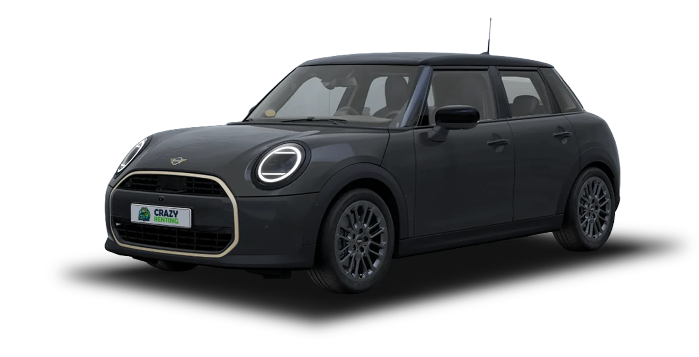 MINI Cooper 5 Puertas C Favoured 115kW gris sin fondo principal crazy | Crazy Renting