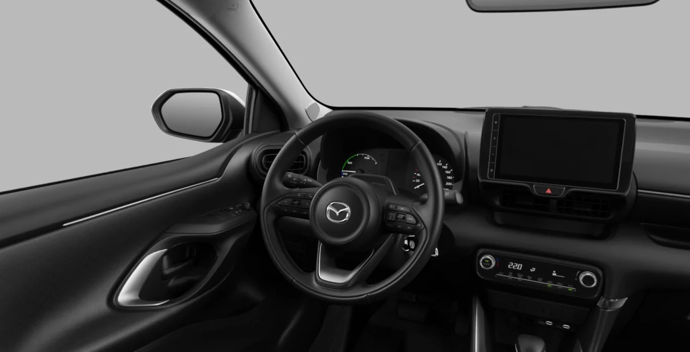 Mazda 2 Hybrid 1.5 85kW 116CV CVT Centre Line interior delantera | Crazy Renting
