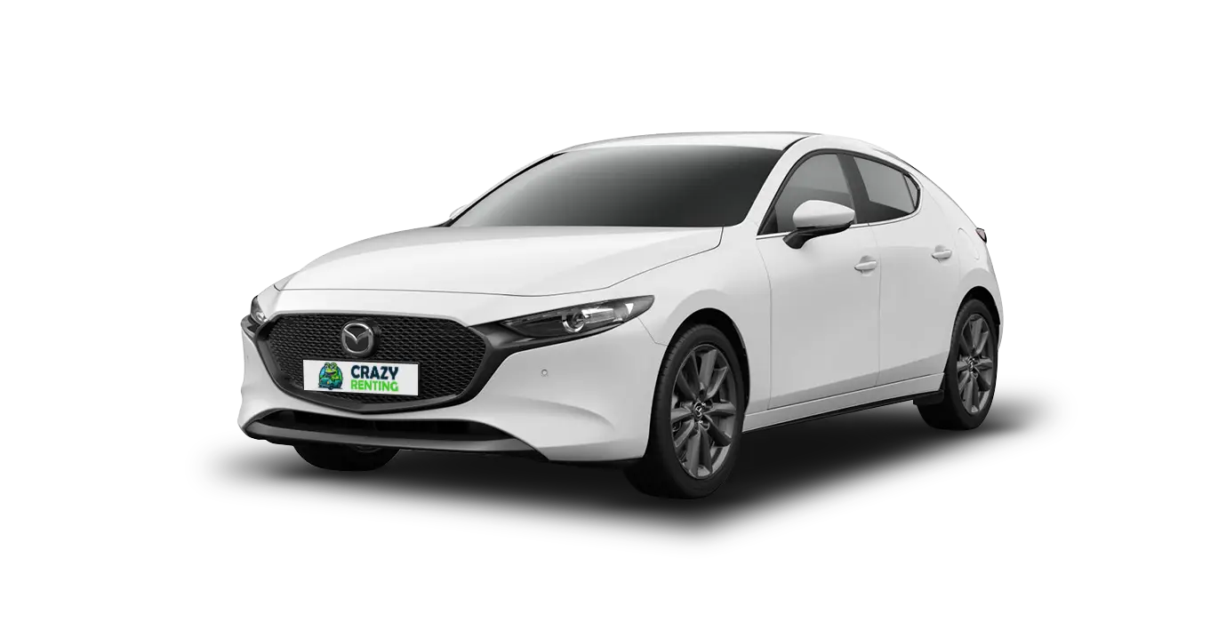 Mazda 3 2.5 e Skyactive G 140cv Centre Line blanco sin fondo principal crazy | Crazy Renting