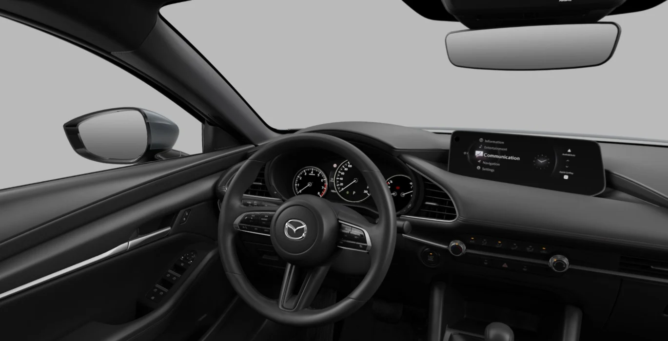 Mazda 3 e SKYACTIV 140CV Automatico Prime Line 2wd interior delantera II | Crazy Renting