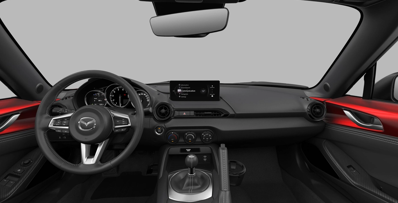 Mazda MX 5 MIATA 1.5 SKYACTIV G 97kW 132CV Prime Line interior delantera | Crazy Renting
