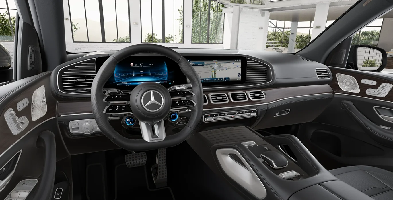 Mercedes AMG GLS 63 4MATIC interior delantera | Crazy Renting
