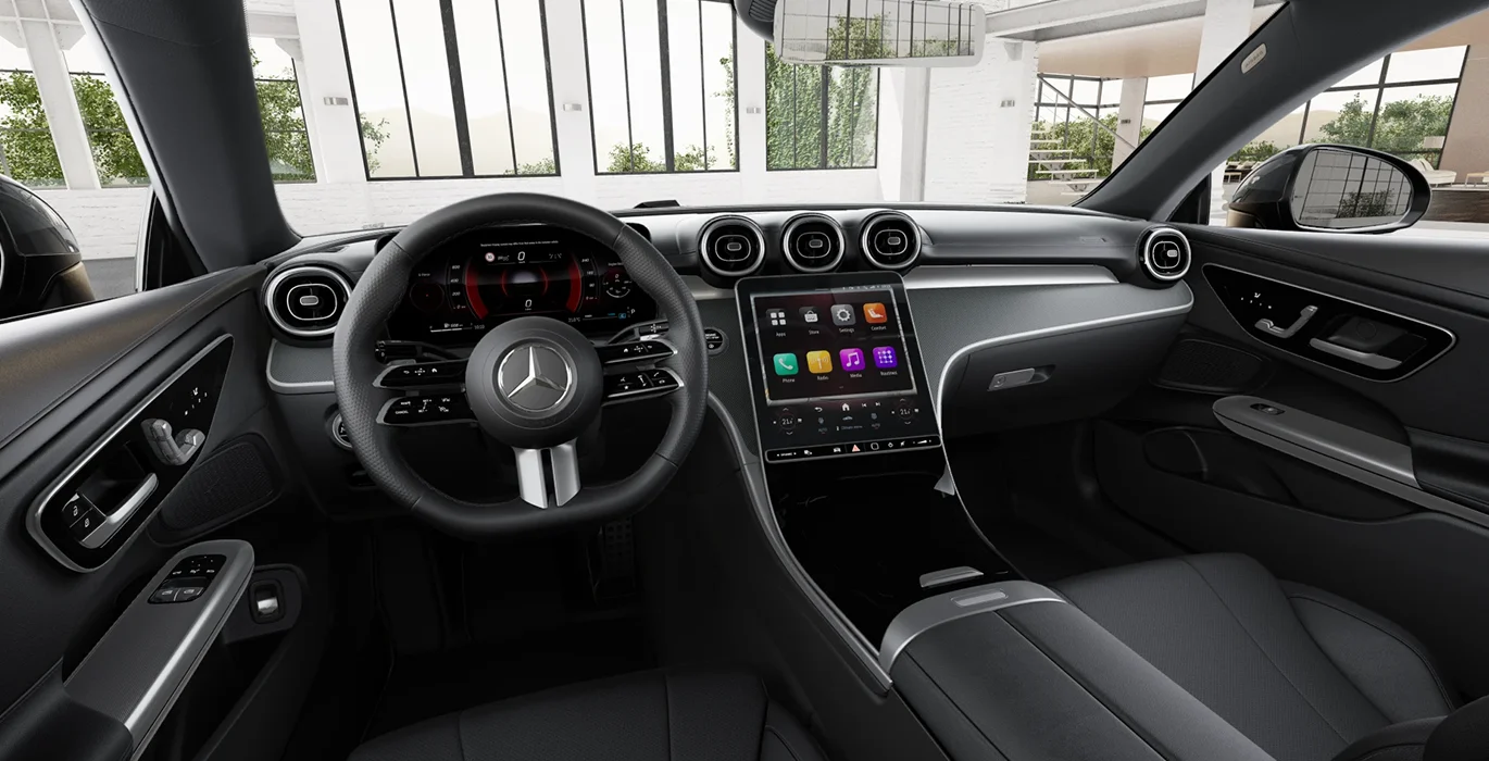 Mercedes Benz CLE 220d Coupe interior delantera | Crazy Renting