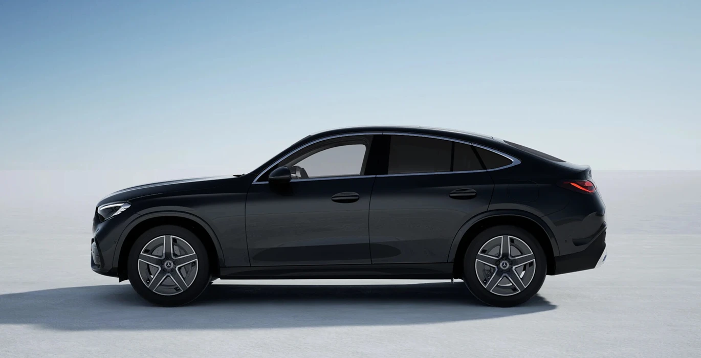 Mercedes Benz GLC Coupe 300 de 4MATIC lateral gris grafito 1 | Crazy Renting