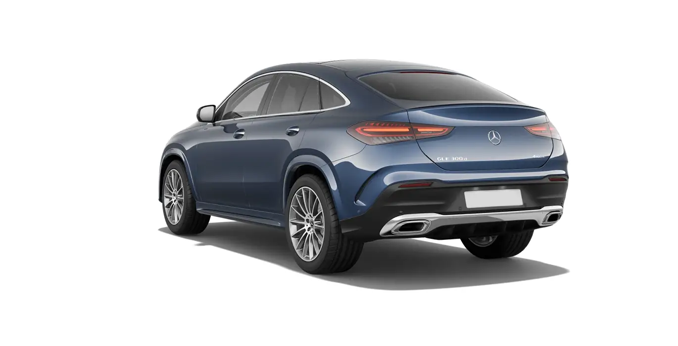 Mercedes-Benz GLE 300d 4MATIC Coupé 2 Mercedes Benz GLE 300d 4MATIC Coupe azul trasera | Crazy Renting