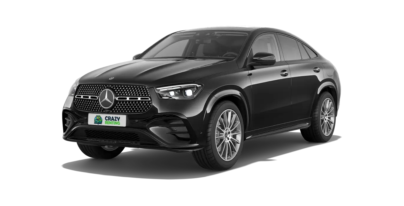Mercedes Benz GLE 350de 4MATIC Coupe negro sin fondo principal crazy | Crazy Renting
