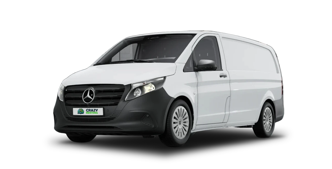 Mercedes Benz Vito 110CDI 75kW Furgon Pro Larga blanco sin fondo principal crazy | Crazy Renting