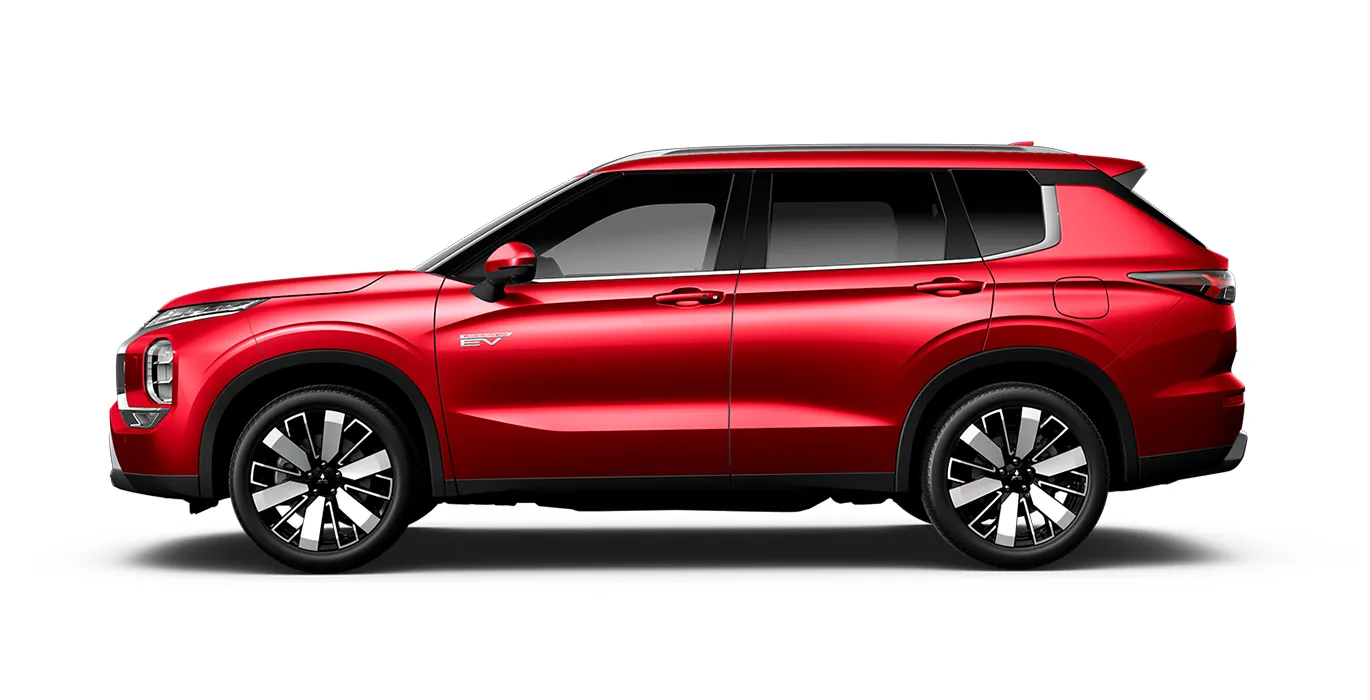 Mitsubishi Outlander PHEV Kaiteki 4WD 306CV 3 Mitsubishi Outlander PHEV Kaiteki 4WD 306CV lateral rojo | Crazy Renting