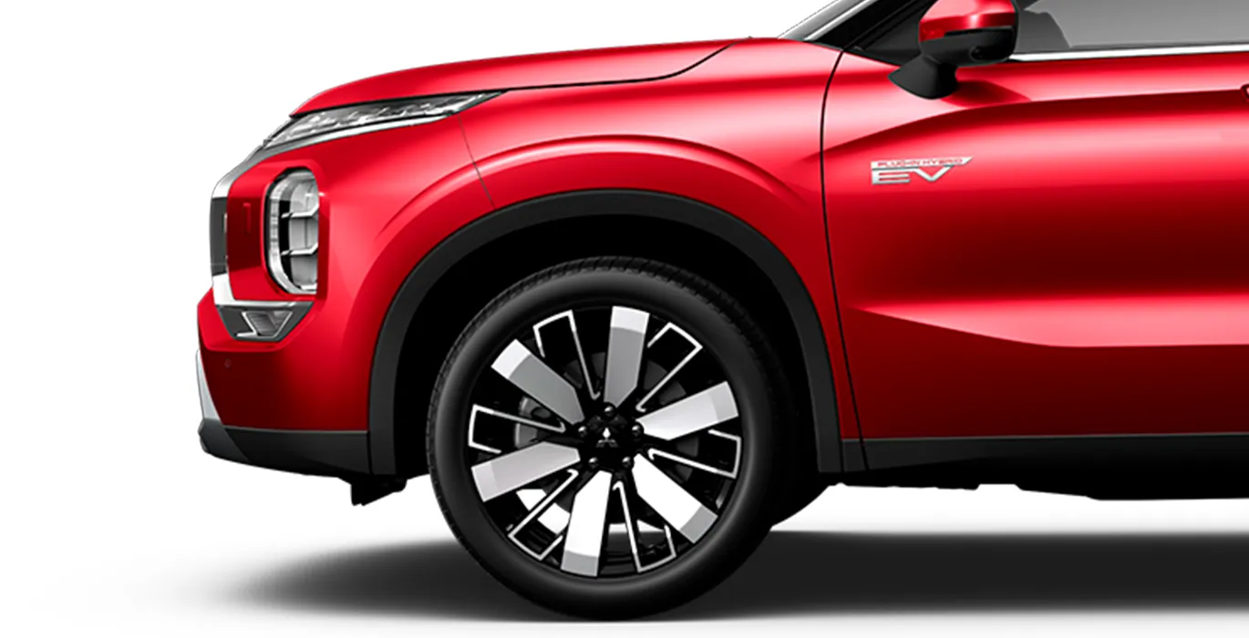 Mitsubishi Outlander PHEV Kaiteki 4WD 306CV 4 Mitsubishi Outlander PHEV Kaiteki 4WD 306CV rueda rojo | Crazy Renting