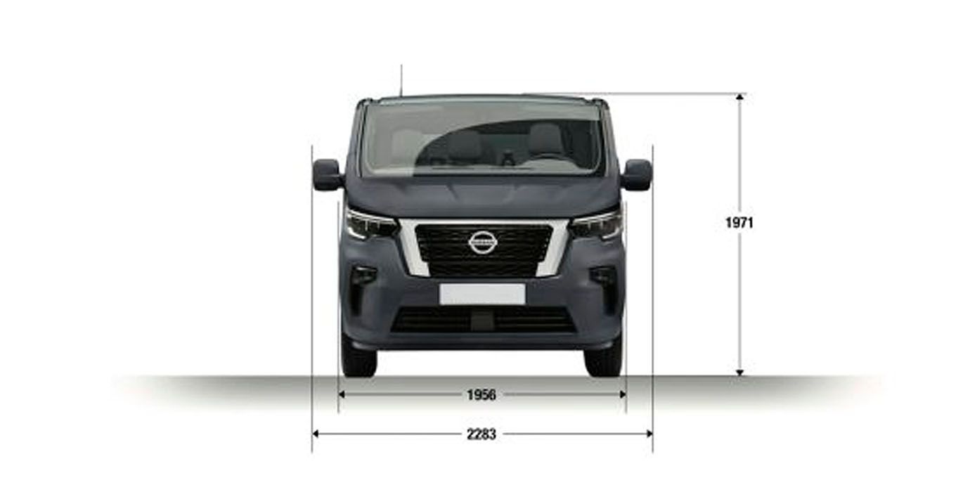 NISSAN Primastar Combi 9 plazas 2 0 dCi L2H1 Go exterior frontal | Crazy Renting