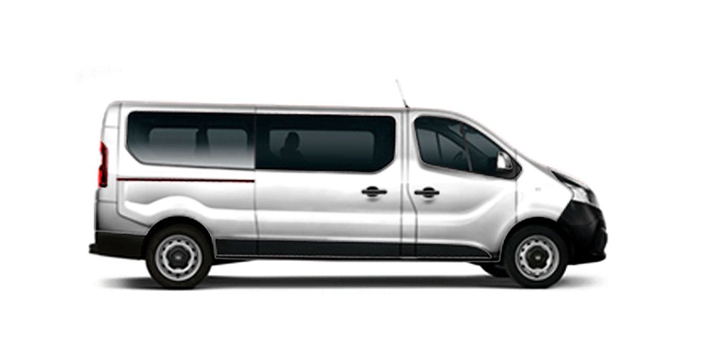 NISSAN Primastar Combi 9 plazas 2 0 dCi L2H1 Go exterior perfil | Crazy Renting