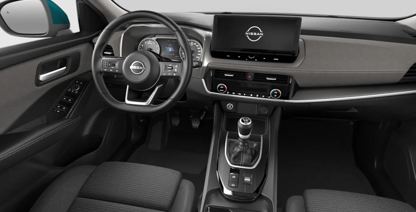 NISSAN Qashqai DIG T 103kW 140CV MHEV 4x2 Acenta Deep Blue Ocean interior delantera | Crazy Renting