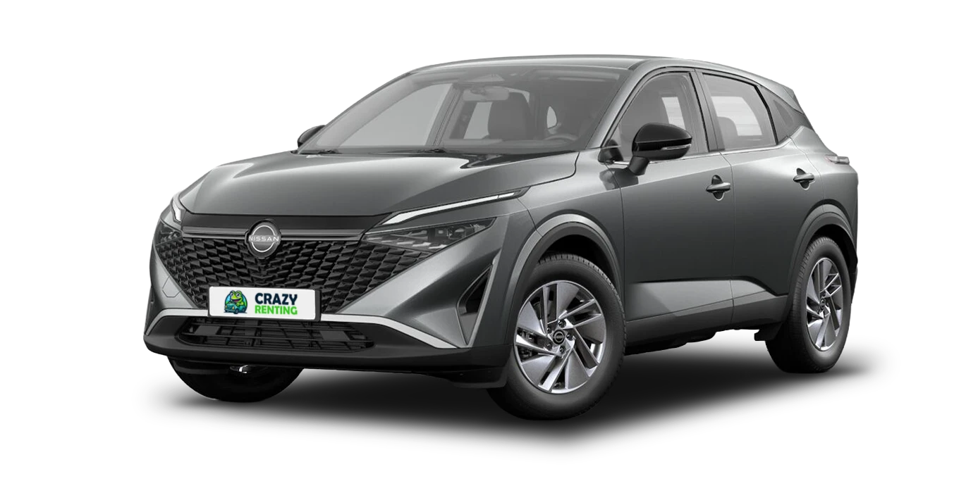 Nissan Qashqai 5P DIG T 103kW 140CV MHEV 12V 6MT 4x2 Acenta sin fondo principal gris crazy | Crazy Renting