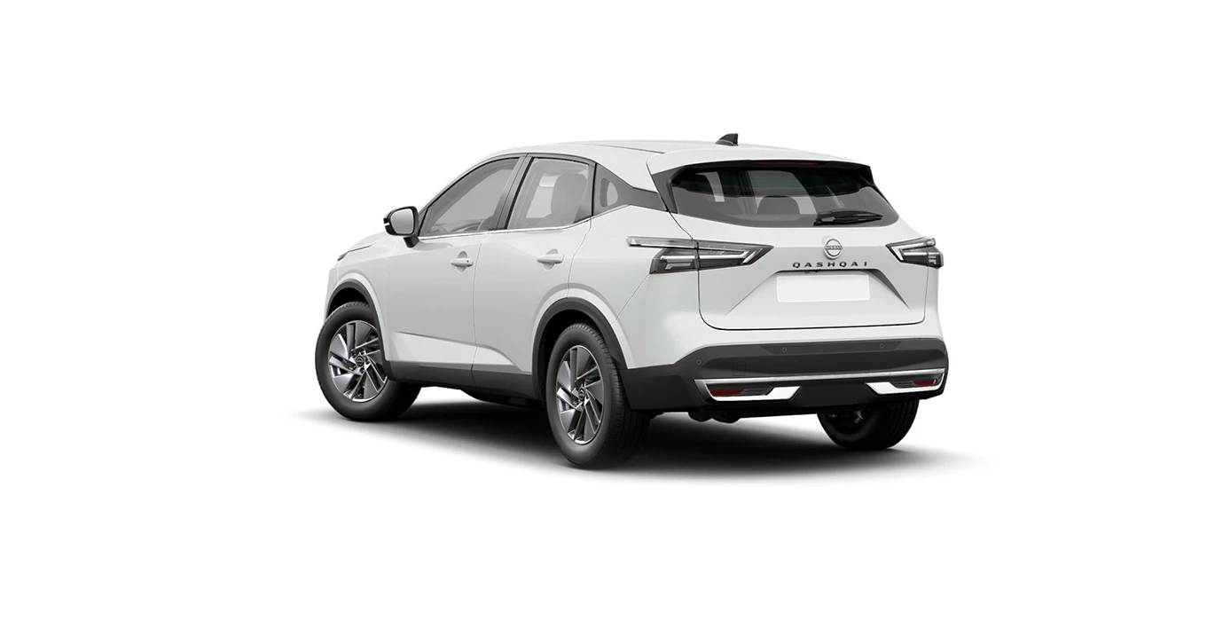 Nissan Qashqai DIG T 158CV MHEV 4x2 Acenta WHT blanco trasera | Crazy Renting