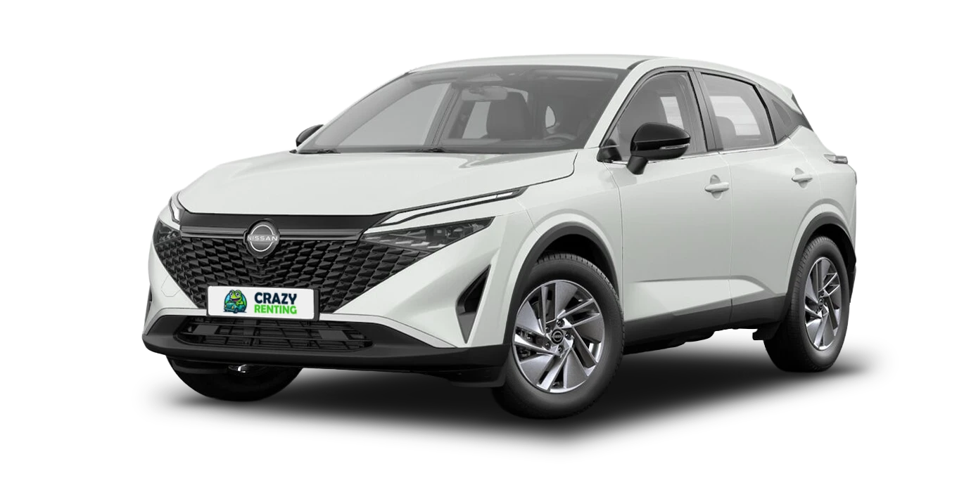 Nissan Qashqai DIG T 158CV MHEV 4x2 Acenta blanco sin fondo principal crazy | Crazy Renting
