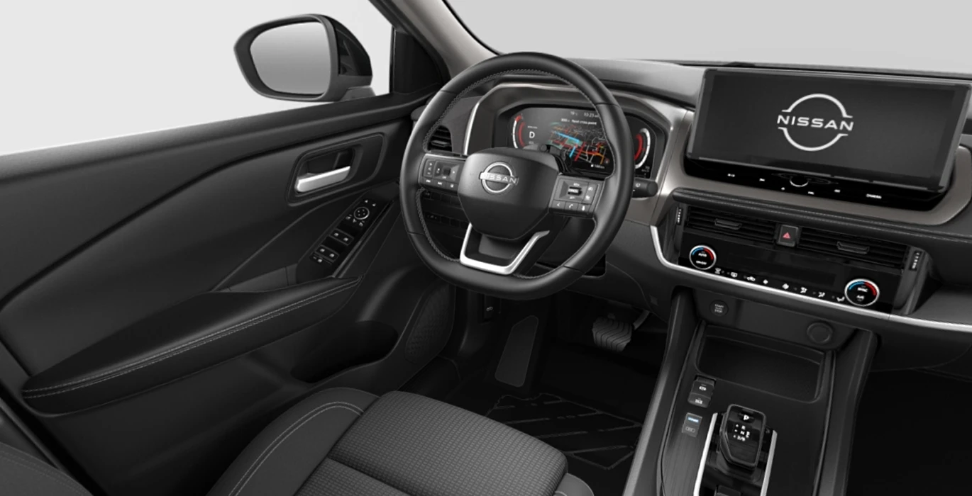 Nissan Qashqai e POWER Gen3 140kW 190CV Acenta interior delantera | Crazy Renting