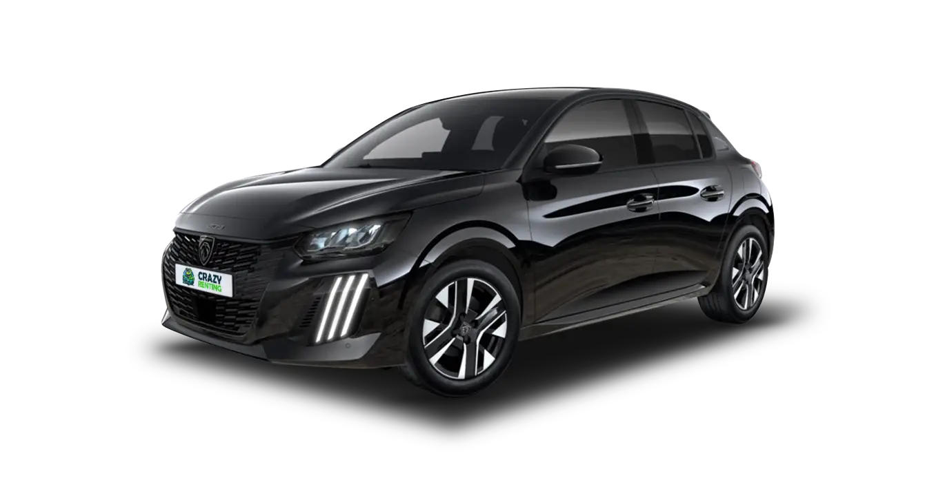 Peugeot 208 1.2 Allure PureTech SS negro sin fondo principal crazy | Crazy Renting