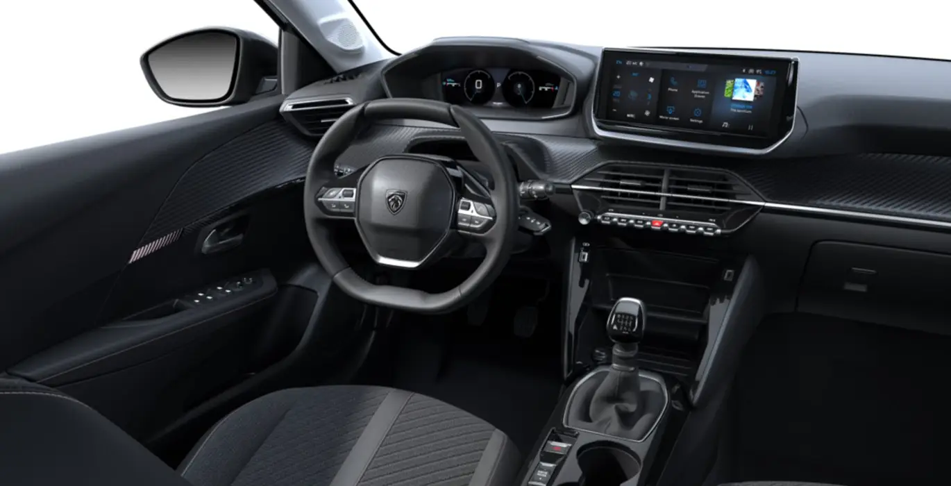 Peugeot 208 5P Allure 100 SS 6vel. interior delantera | Crazy Renting